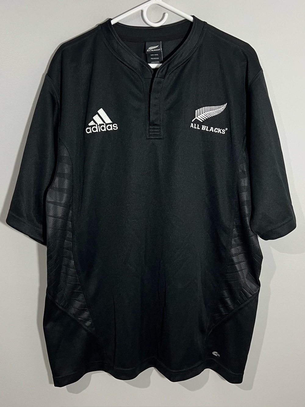 Vintage Adidas New Zealand All Blacks 2007 Short Sleeve Rugby Jersey Mens 3XL